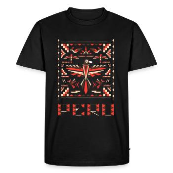 Pérou - T-shirt Premium bio Homme - noir - Devant - Nico (187cm)