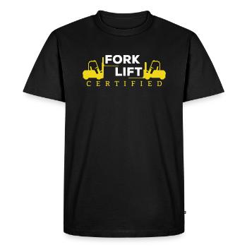 Forklift Certified Gabelstapler Logo - Men's Premium Organic T-Shirt - black - Front - Nico (187cm)