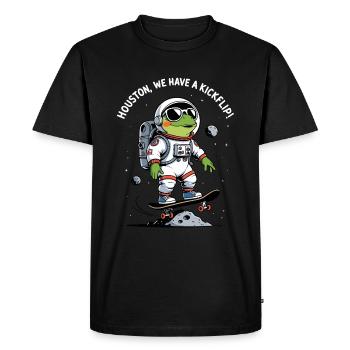Space Frog Kickflip Adventure - T-shirt Premium bio Homme - noir - Devant - Nico (187cm)