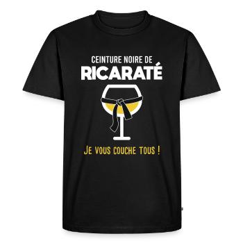 Pastis cadeau drôle humour alcool apéro apéritif - T-shirt Premium bio Homme - noir - Devant - Nico (187cm)