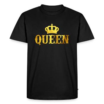Couple de reine d'or correspondant - T-shirt Premium bio Homme - noir - Devant - Nico (187cm)