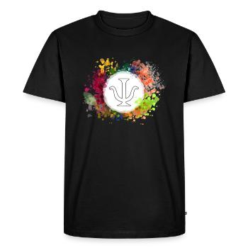 Psychologie signe psi symbole aquarelle - T-shirt Premium bio Homme - noir - Devant - Nico (187cm)