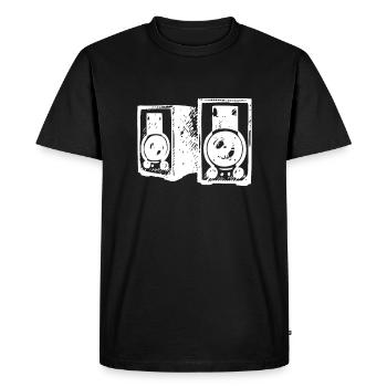 DJ icon haut-parleurs de musique - T-shirt Premium bio Homme - noir - Devant - Nico (187cm)