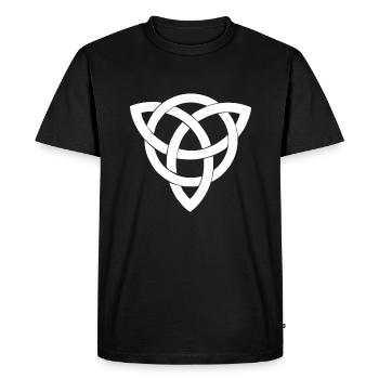 Celtic cross silhouette symbol Celtic Nordic - Men's Premium Organic T-Shirt - black - Front - Nico (187cm)