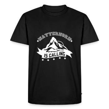 Matterhorn Mountains Hiking Zermatt Switzerland Alps - Men's Premium Organic T-Shirt - black - Front - Nico (187cm)