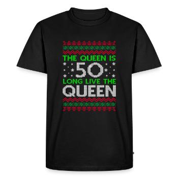 50 - Men's Premium Organic T-Shirt - black - Front - Nico (187cm)