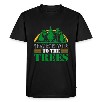 ARBRES - T-shirt Premium bio Homme - noir - Devant - Nico (187cm)