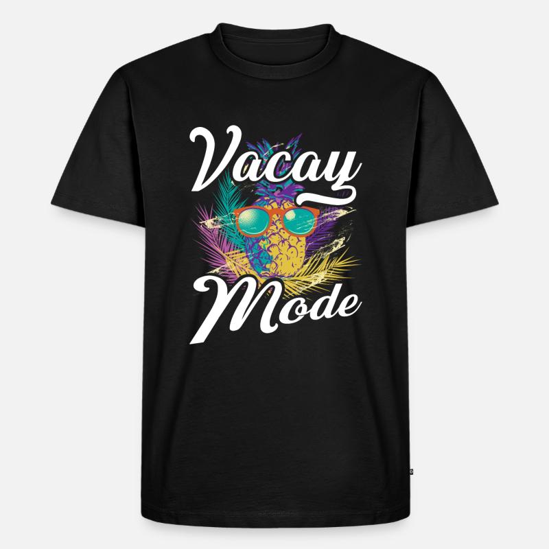 VACAY MODE - Männer Premium Bio T-Shirt - Schwarz