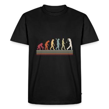 Golf Evolution - Männer Premium Bio T-Shirt - Schwarz - Vorne - Nico (187cm)