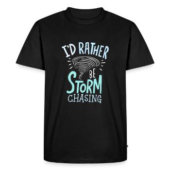 Tornado storm storm chaser weather storm chase gift - Men's Premium Organic T-Shirt - black - Front - Nico (187cm)