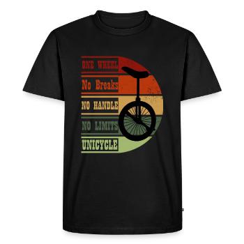 Design vintage monocycle - T-shirt Premium bio Homme - noir - Devant - Nico (187cm)