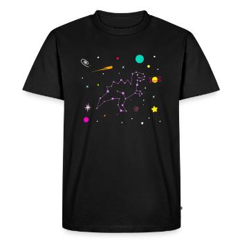 Tyrannosaurus Rex Dinosaure constellation - T-shirt Premium bio Homme - noir - Devant - Nico (187cm)