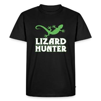 Lézard - T-shirt Premium bio Homme - noir - Devant - Nico (187cm)