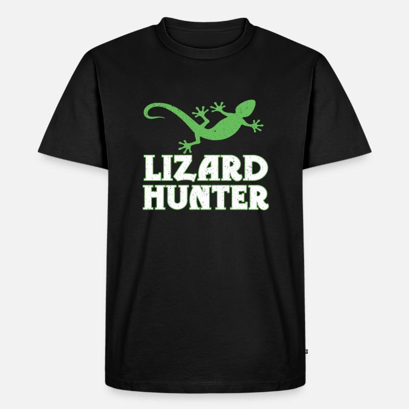 Eidechse - Männer Premium Bio T-Shirt - Schwarz