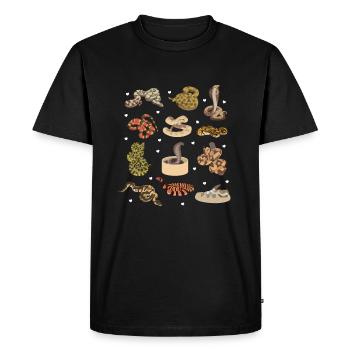 Schlangen - Männer Premium Bio T-Shirt - Schwarz - Vorne - Nico (187cm)