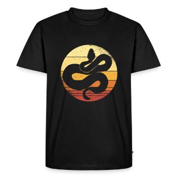 Snake - Men's Premium Organic T-Shirt - black - Front - Nico (187cm)