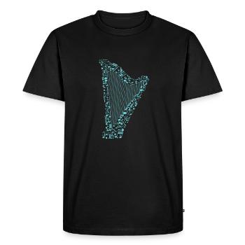 Harpe - T-shirt Premium bio Homme - noir - Devant - Nico (187cm)