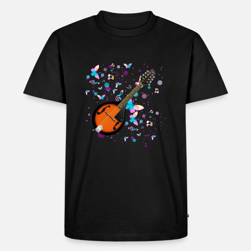 Mandoline - Männer Premium Bio T-Shirt - Schwarz
