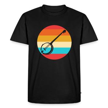 banjo - Men's Premium Organic T-Shirt - black - Front - Nico (187cm)