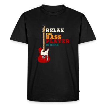 Bassist - T-shirt Premium bio Homme - noir - Devant - Nico (187cm)