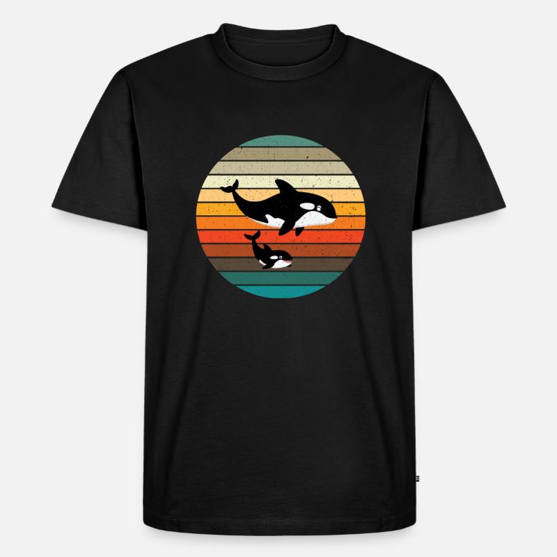 Orca - Männer Premium Bio T-Shirt - Schwarz
