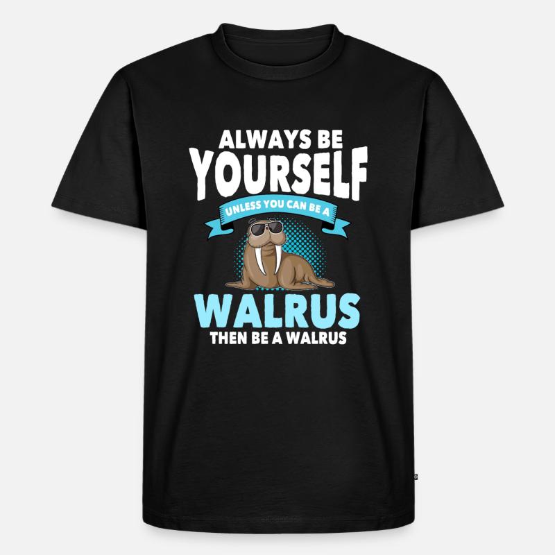 Walrösser - Männer Premium Bio T-Shirt - Schwarz