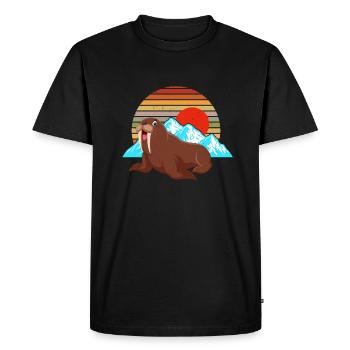 Morses - T-shirt Premium bio Homme - noir - Devant - Nico (187cm)