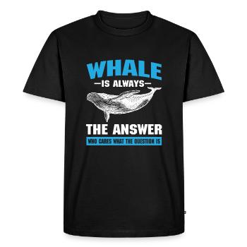 C’est un sort de baleine - T-shirt Premium bio Homme - noir - Devant - Nico (187cm)