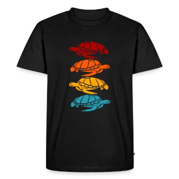 tortoises - Men's Premium Organic T-Shirt - black - Front - Nico (187cm)