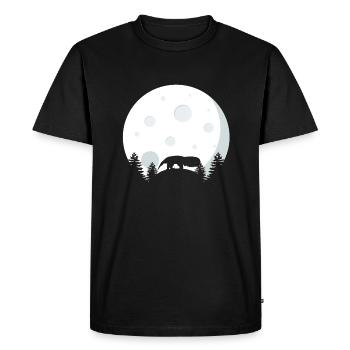Fourmilière Avant la pleine lune - T-shirt Premium bio Homme - noir - Devant - Nico (187cm)