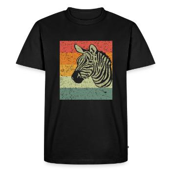 Zebra - T-shirt Premium bio Homme - noir - Devant - Nico (187cm)