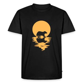 Blaireau - T-shirt Premium bio Homme - noir - Devant - Nico (187cm)