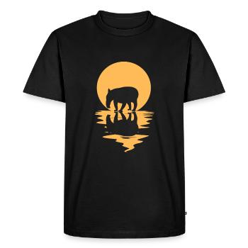Tapir - T-shirt Premium bio Homme - noir - Devant - Nico (187cm)