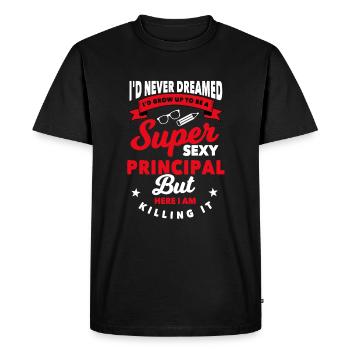 Headmaster Gift - Men's Premium Organic T-Shirt - black - Front - Nico (187cm)