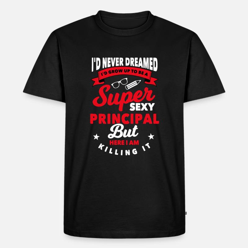 Schulleiter Geschenk - Männer Premium Bio T-Shirt - Schwarz