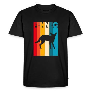 Fennek Desert Fox - Men's Premium Organic T-Shirt - black - Front - Nico (187cm)