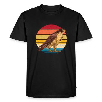faucon pèlerin - T-shirt Premium bio Homme - noir - Devant - Nico (187cm)