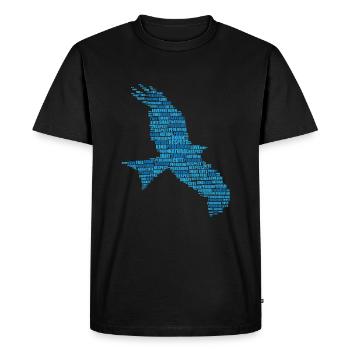 Cadeau de faucon pèlerin - T-shirt Premium bio Homme - noir - Devant - Nico (187cm)