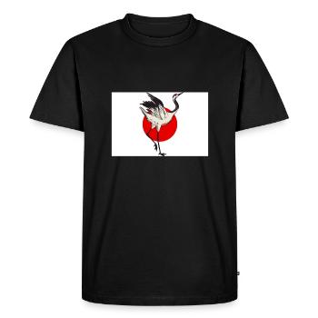 Crane Japan - Men's Premium Organic T-Shirt - black - Front - Nico (187cm)
