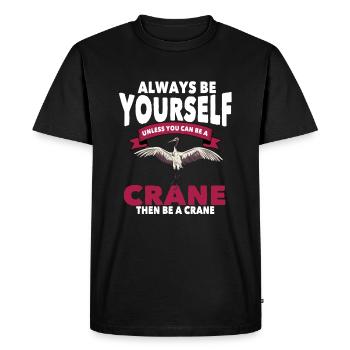 Grue - T-shirt Premium bio Homme - noir - Devant - Nico (187cm)