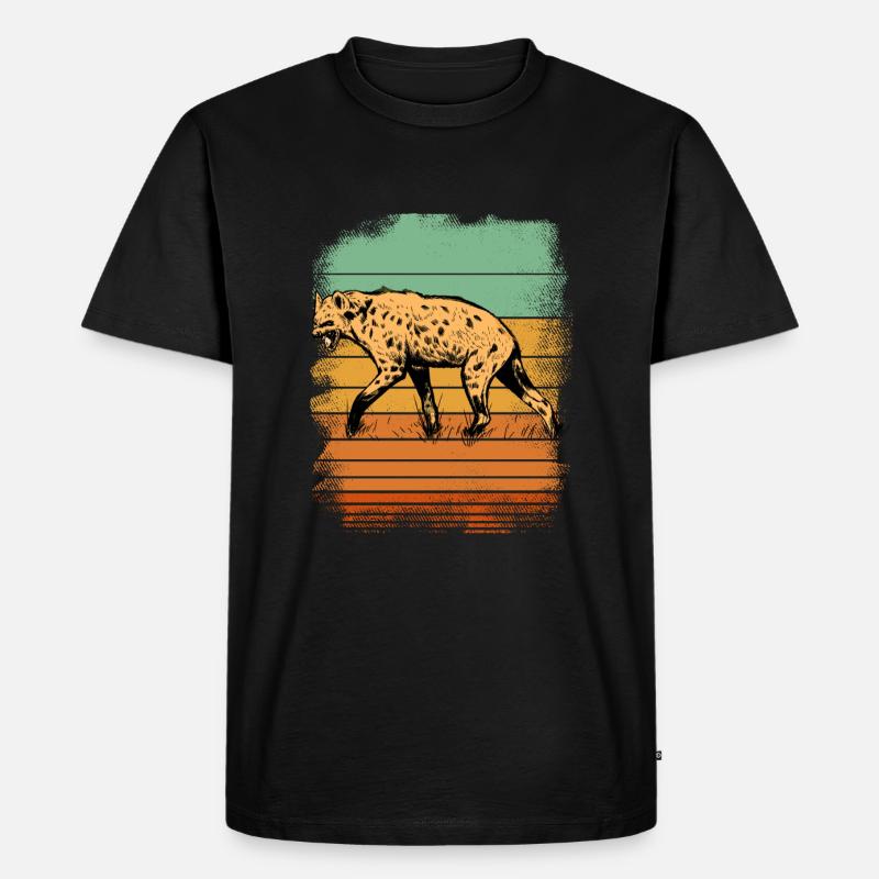 Hyäne - Männer Premium Bio T-Shirt - Schwarz