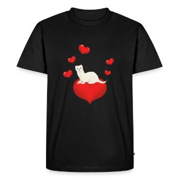 Hermelin and Weasel - Men's Premium Organic T-Shirt - black - Front - Nico (187cm)
