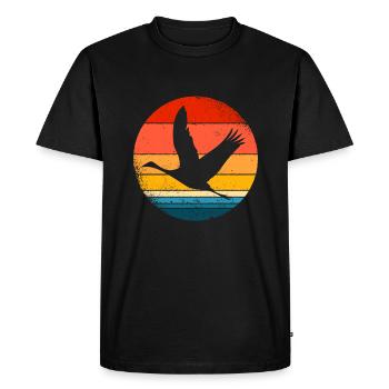 heron - Men's Premium Organic T-Shirt - black - Front - Nico (187cm)