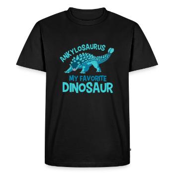 Dinosaure préféré Ankylosaurus - T-shirt Premium bio Homme - noir - Devant - Nico (187cm)