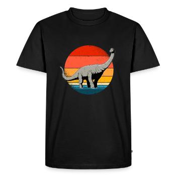 Dinosaures diplédocus - T-shirt Premium bio Homme - noir - Devant - Nico (187cm)