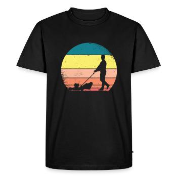 Tondre la pelouse - T-shirt Premium bio Homme - noir - Devant - Nico (187cm)