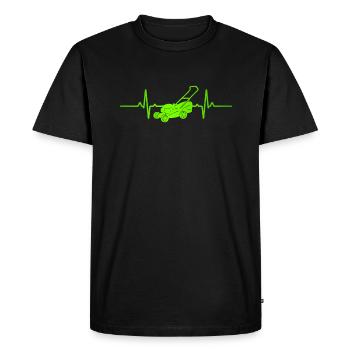Tondre le rythme cardiaque - T-shirt Premium bio Homme - noir - Devant - Nico (187cm)