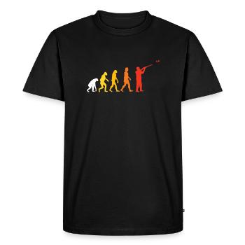 Clay pigeon shooting evolution - Men's Premium Organic T-Shirt - black - Front - Nico (187cm)