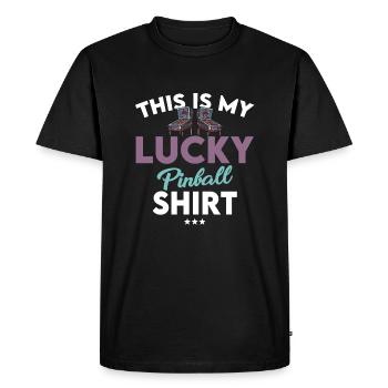 Flipper chanceuse cadeau de chemise - T-shirt Premium bio Homme - noir - Devant - Nico (187cm)