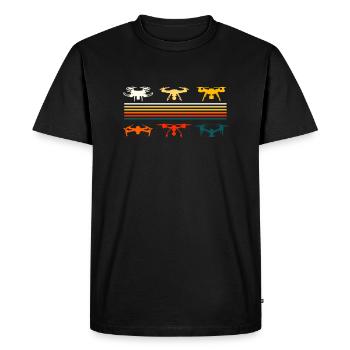 drone - Men's Premium Organic T-Shirt - black - Front - Nico (187cm)